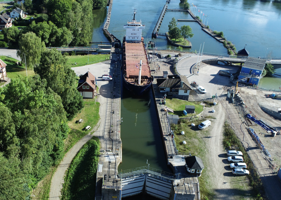Ny sluss i Lilla Edet ska säkra Vänerns sjöfart